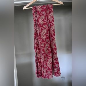 Paisley Button Down Maxi Skirt
